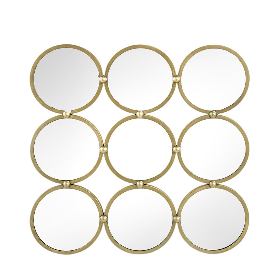 27" Champagne Abstract Framed Accent Mirror