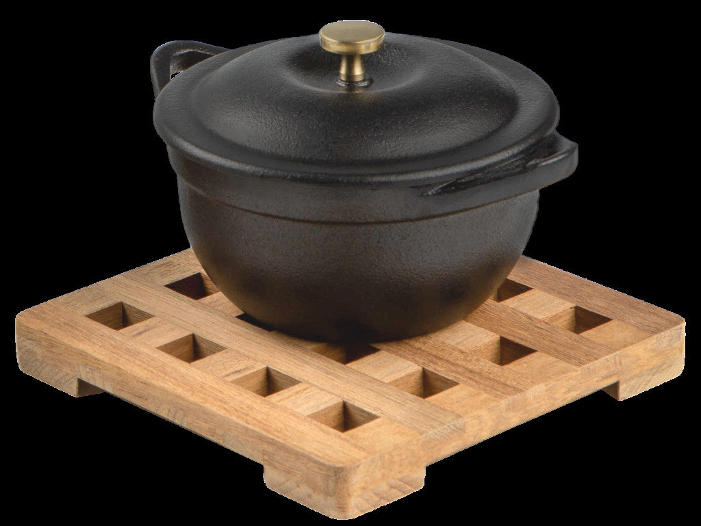 6.00 " Square Wood Trivet