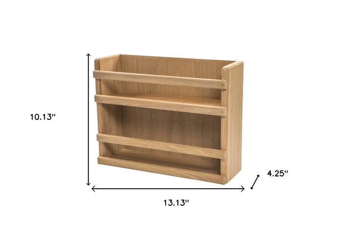 Wall Mounted 13.13 " Wood Spice Rack