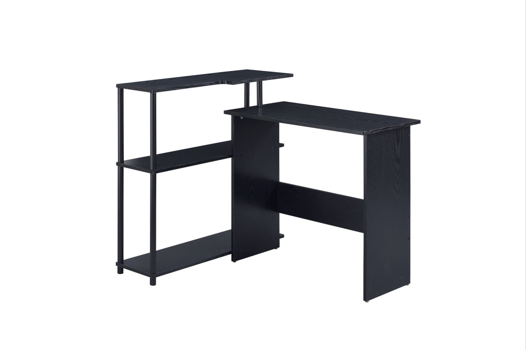 39" Black L Shape Writing Desk