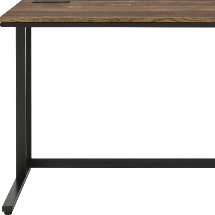 47" Brown and Black Writing Desk