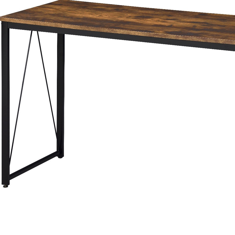 47" Brown and Black Writing Desk