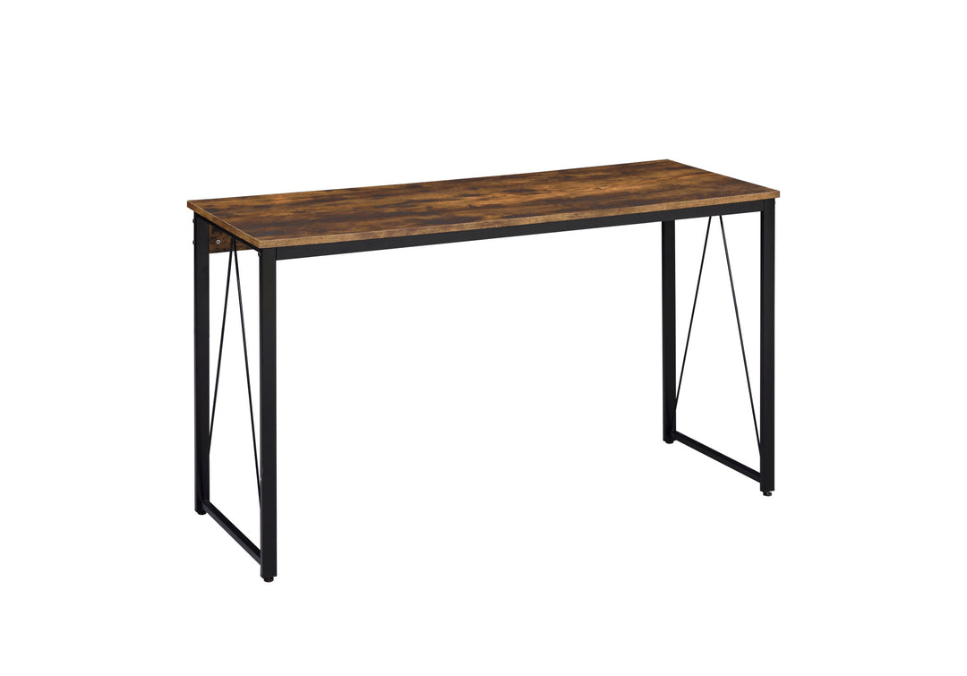 47" Brown and Black Writing Desk