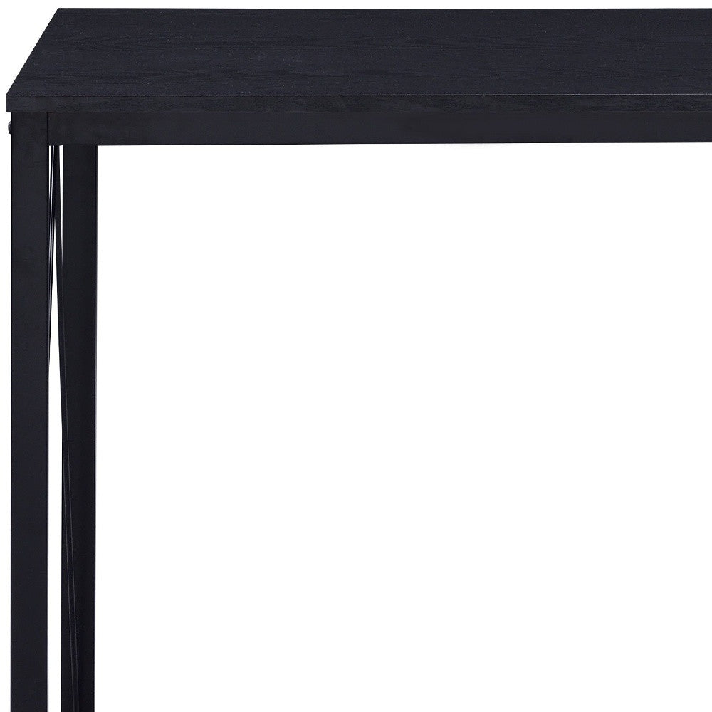 35" Black Writing Desk