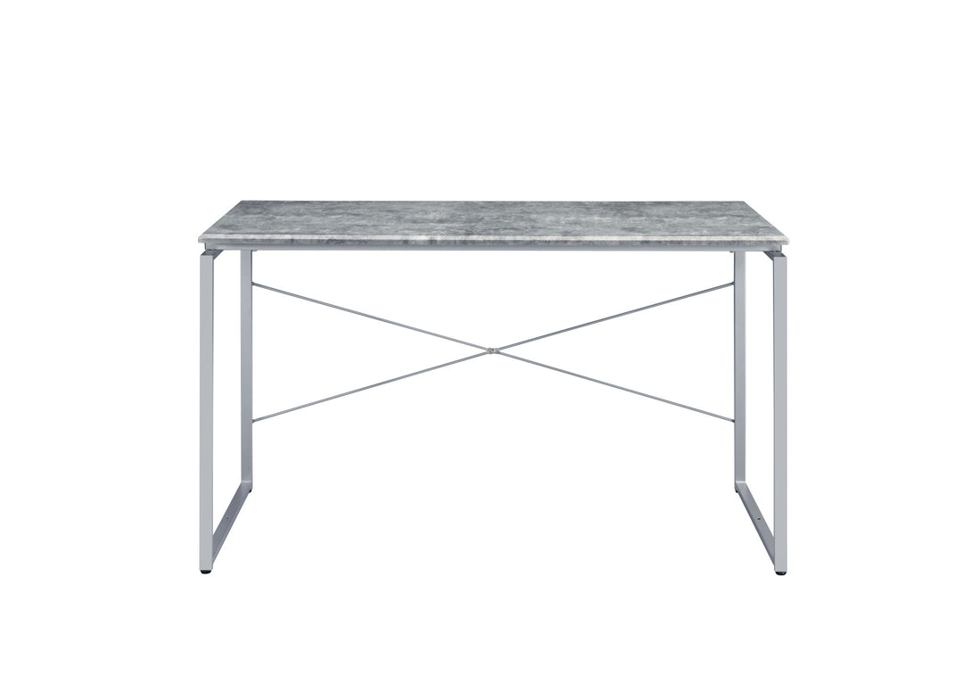 47" Gray and Black Writing Desk