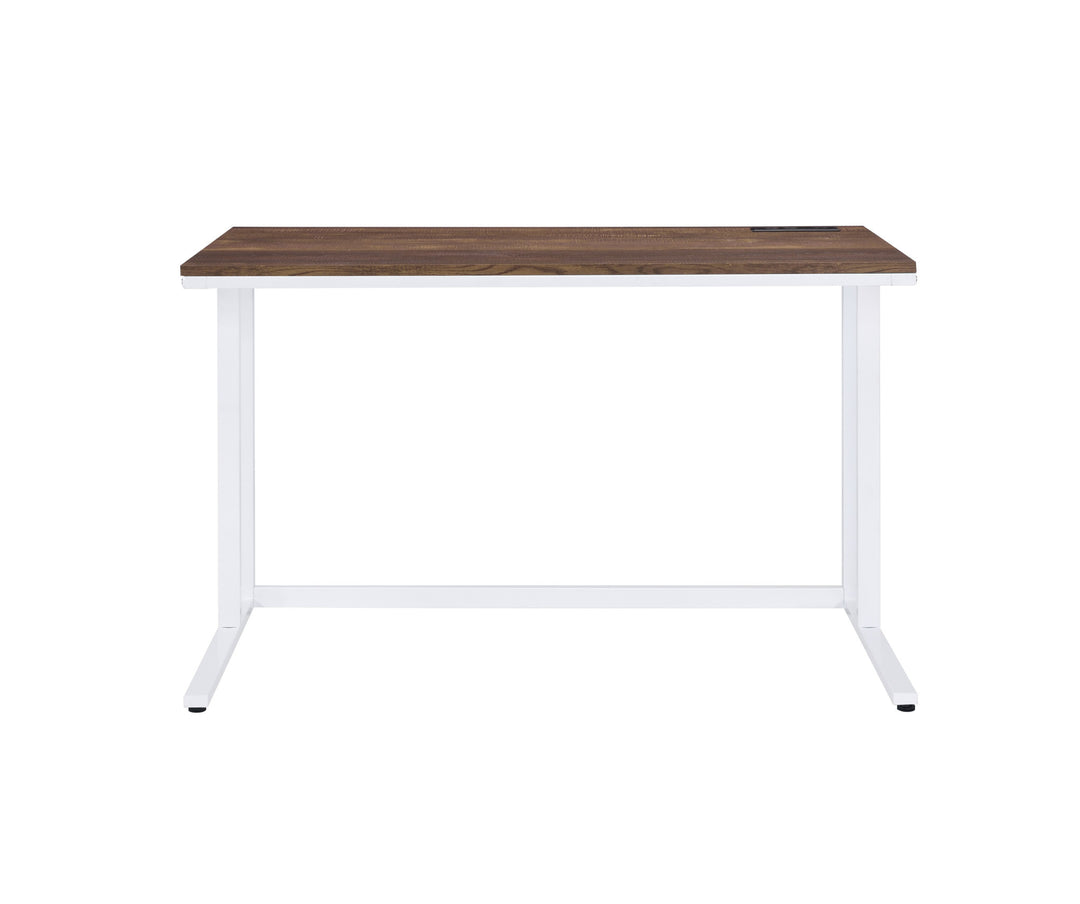 47" Brown and White Writing Desk