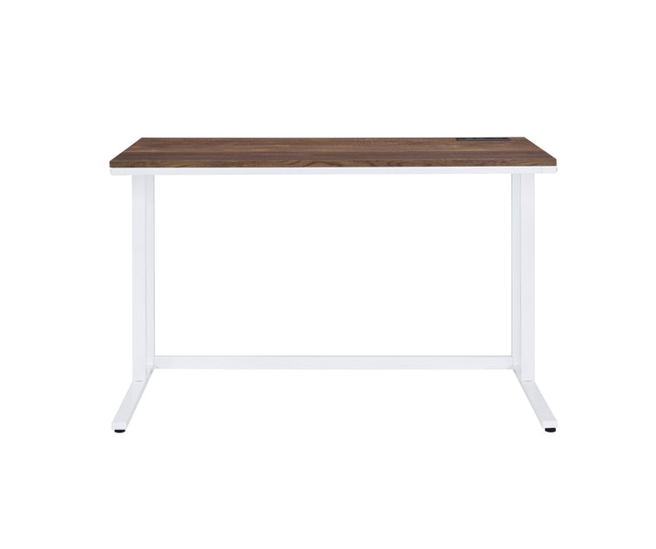 47" Brown and White Writing Desk