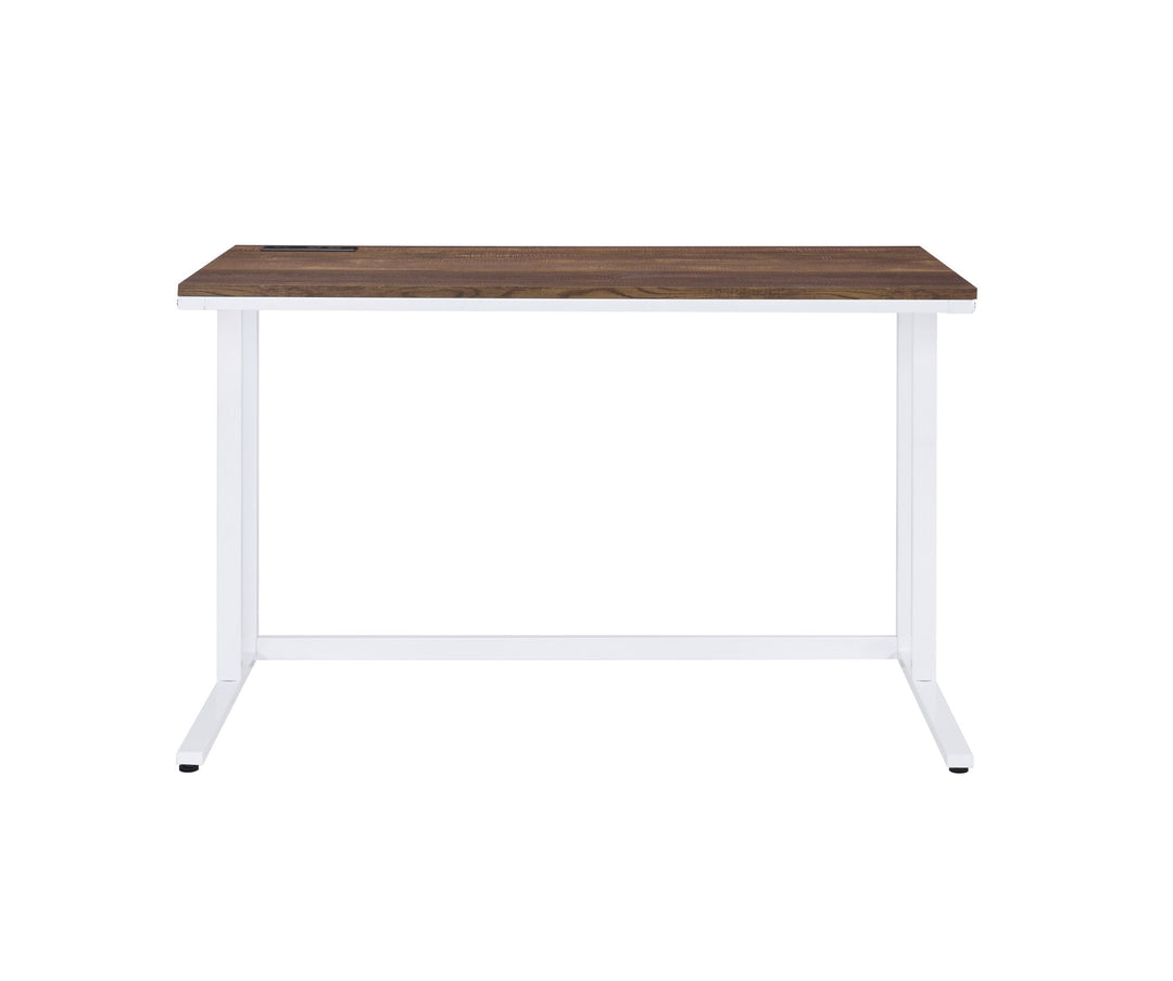 47" Brown and White Writing Desk