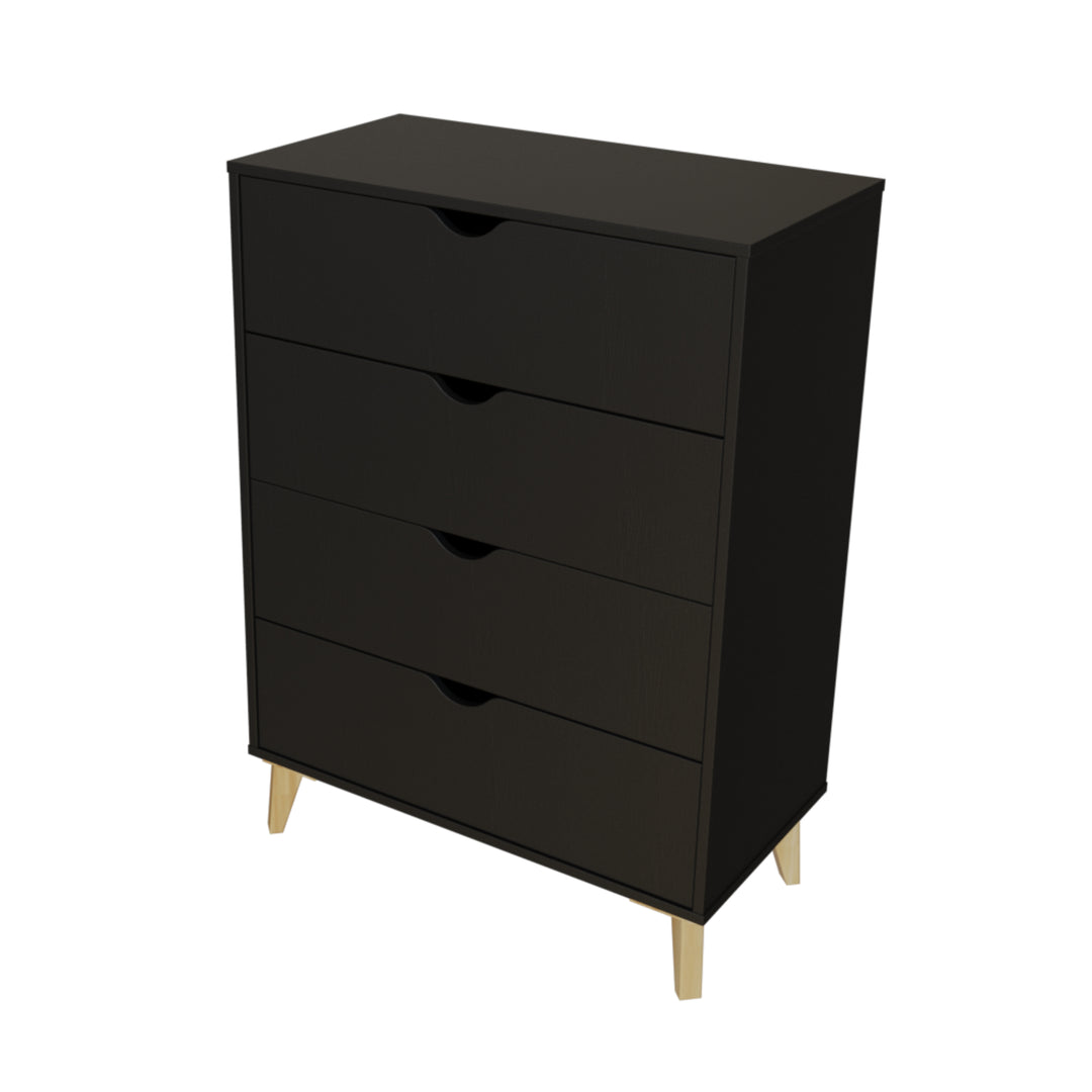 30" Black Four Drawer Standard Chest