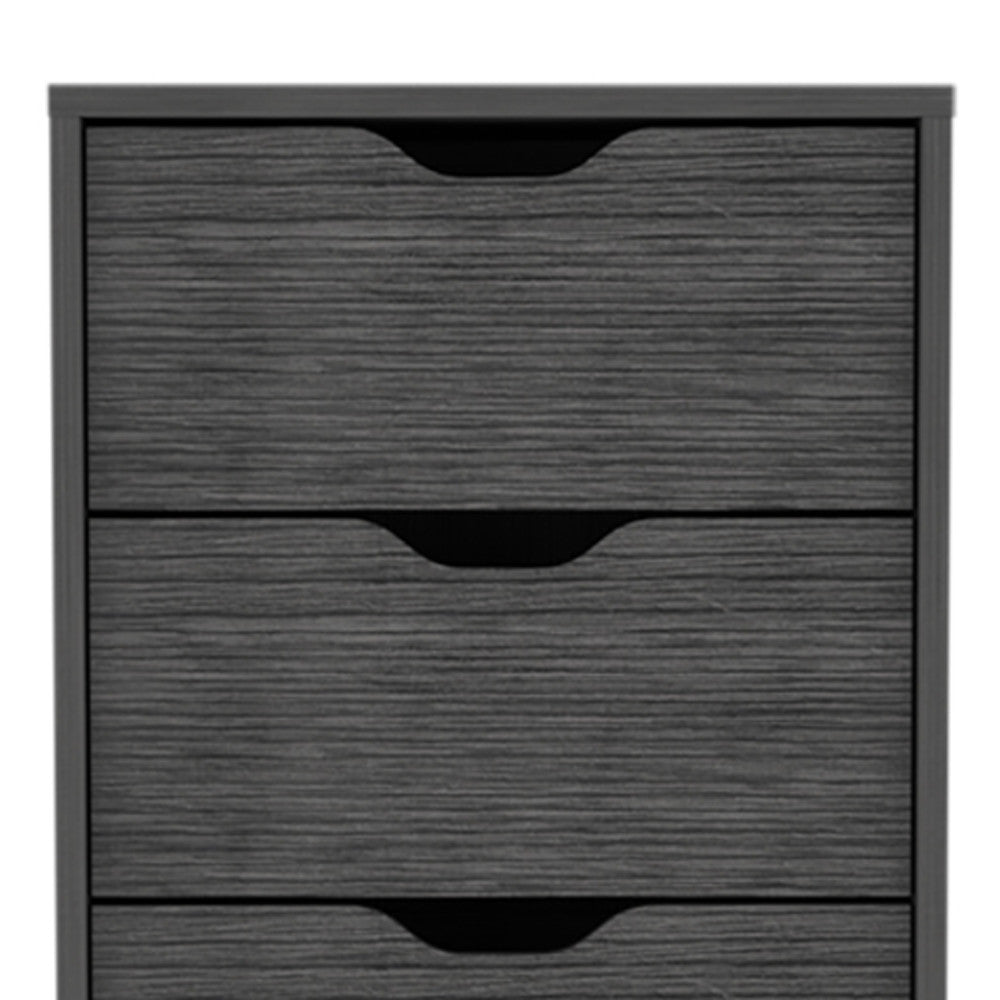 18" Dark Gray Five Drawer Standard Chest