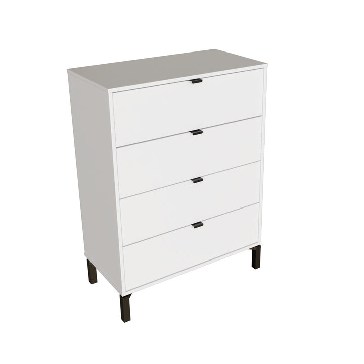 30" White Four Drawer Standard Chest