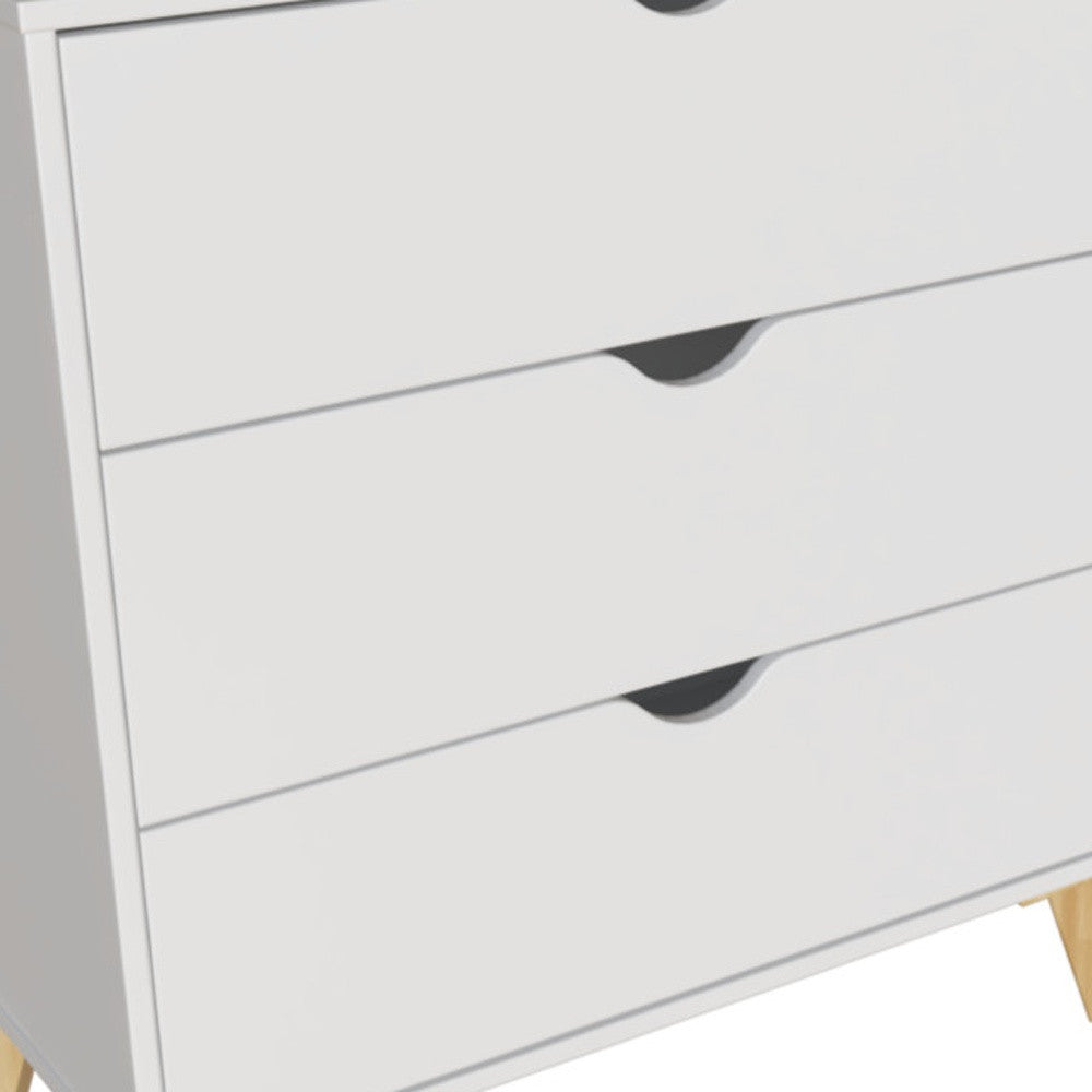 30" White Three Drawer Dresser