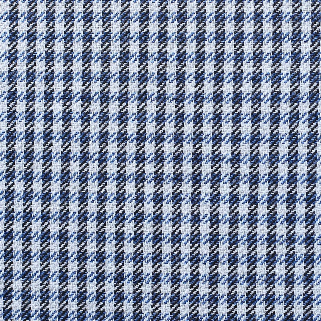 Set Of Four 18" X 18" Black And Blue Polyester Houndstooth Zippered Pillow