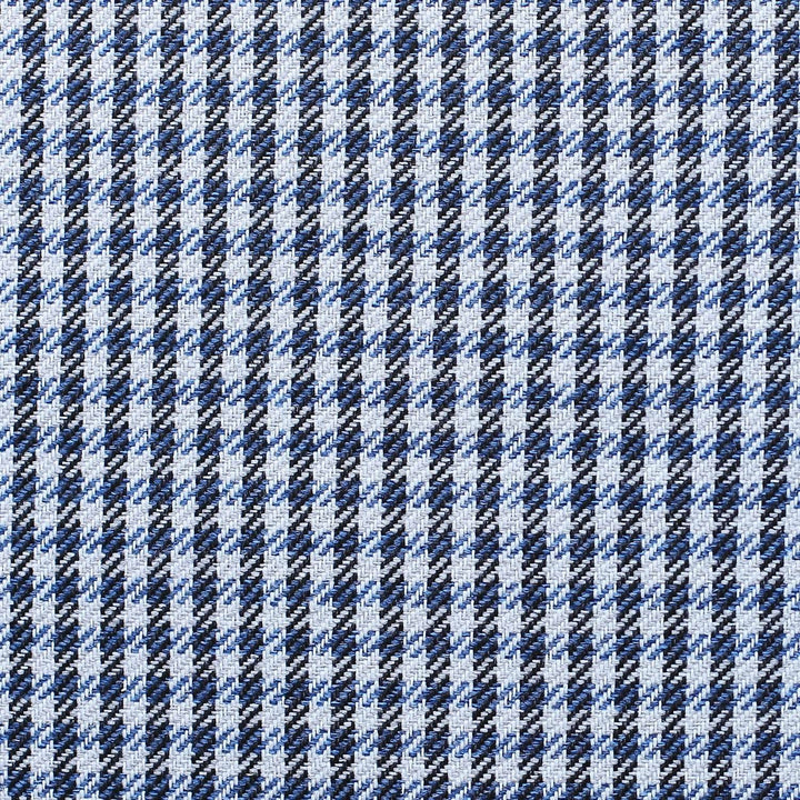 Set Of Four 18" X 18" Black And Blue Polyester Houndstooth Zippered Pillow
