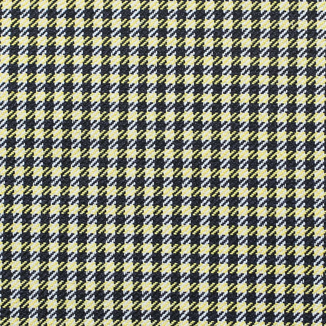 Set Of Four 18" X 18" Black And Yellow Polyester Houndstooth Zippered Pillow