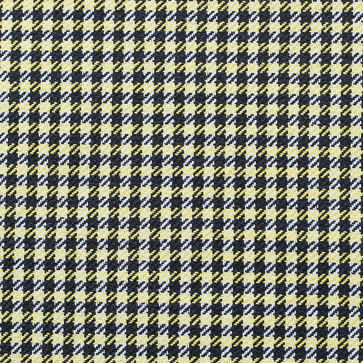 Set Of Four 18" X 18" Black And Yellow Polyester Houndstooth Zippered Pillow