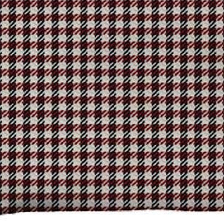 Set Of Two 20" X 12" Red Polyester Houndstooth Zippered Pillow