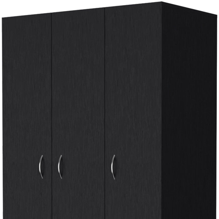 35" Black Two Drawer Combo Dresser