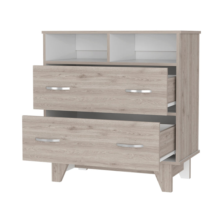 32" Oak Two Drawer Dresser