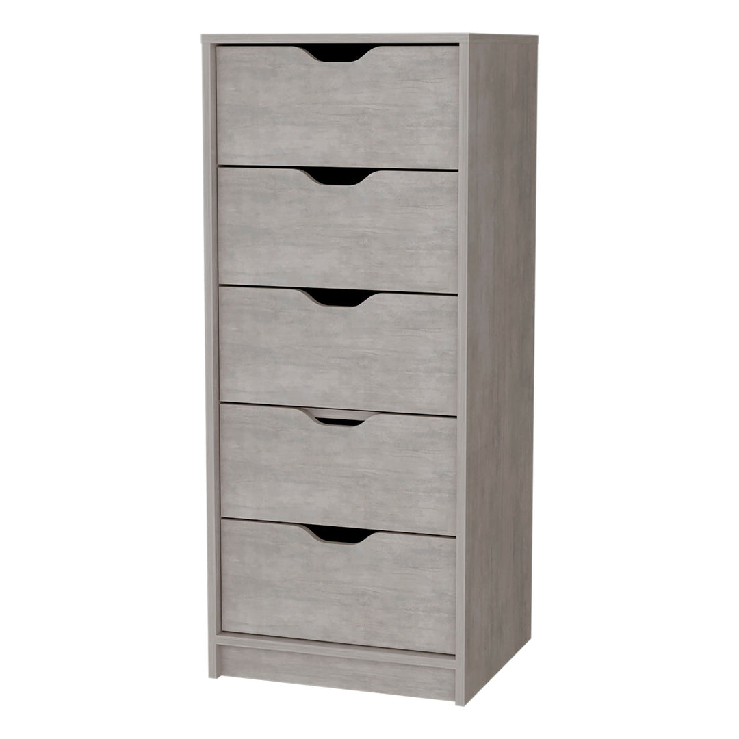 18" Oak Five Drawer Standard Chest