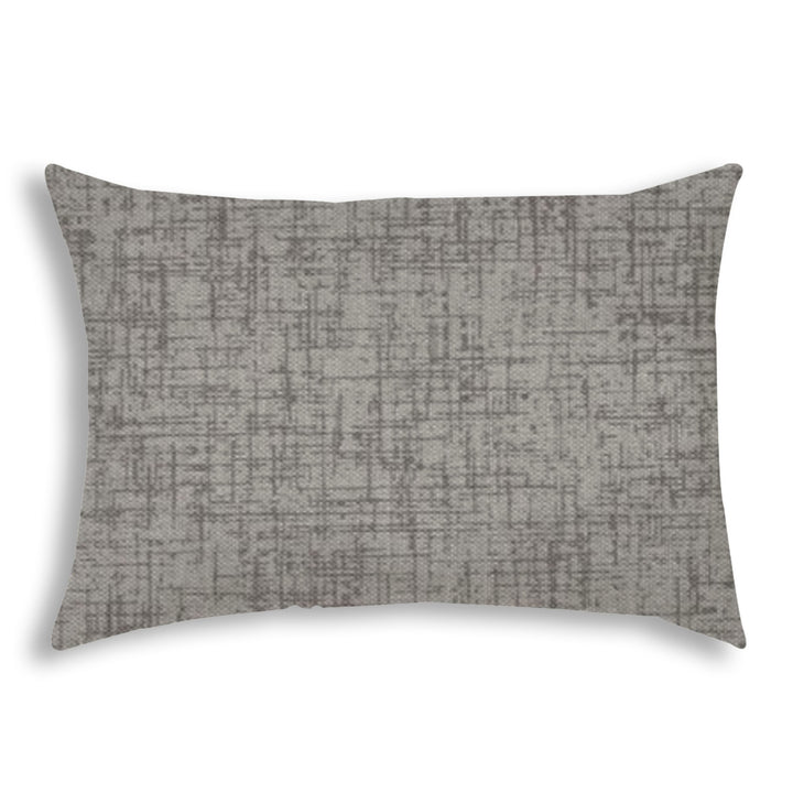 14" X 20" Light Gray Indoor Outdoor Throw Pillow