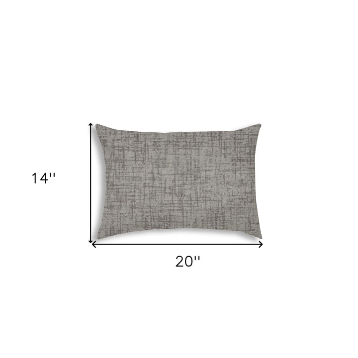 14" X 20" Light Gray Indoor Outdoor Throw Pillow