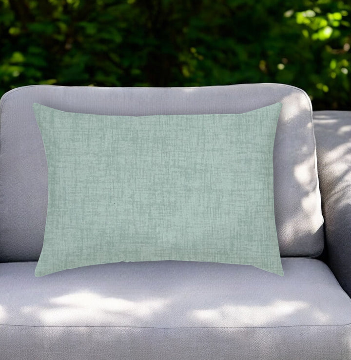 14" X 20" Sea Green Indoor Outdoor Throw Pillow