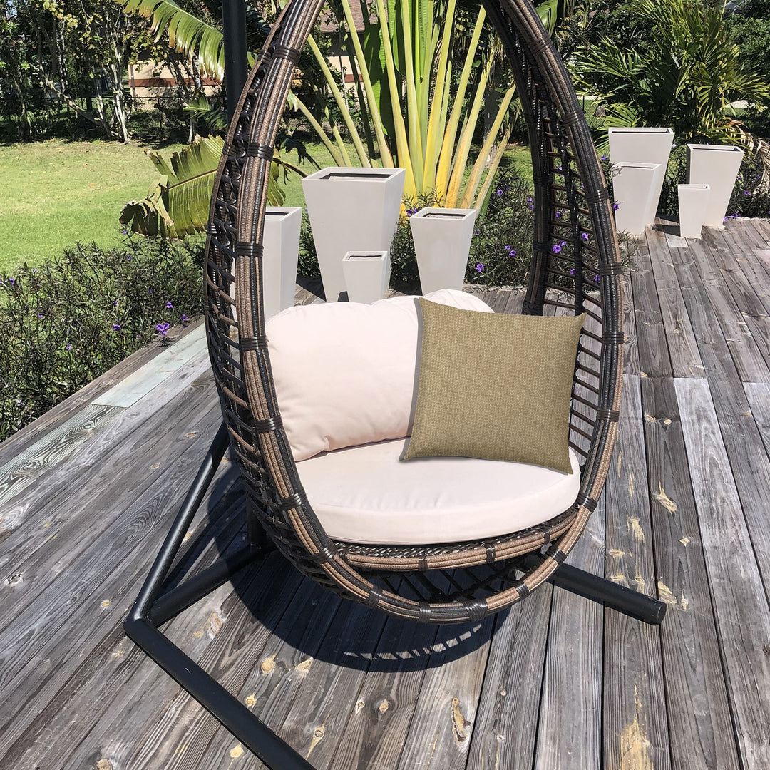 14" X 20" Tan Indoor Outdoor Throw Pillow With Texture