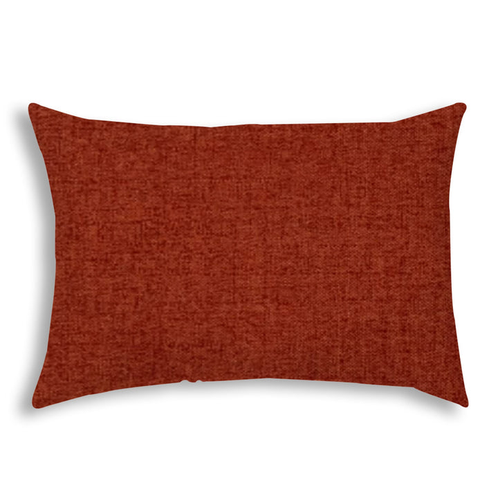 14" X 20" Brick Red Indoor Outdoor Throw Pillow