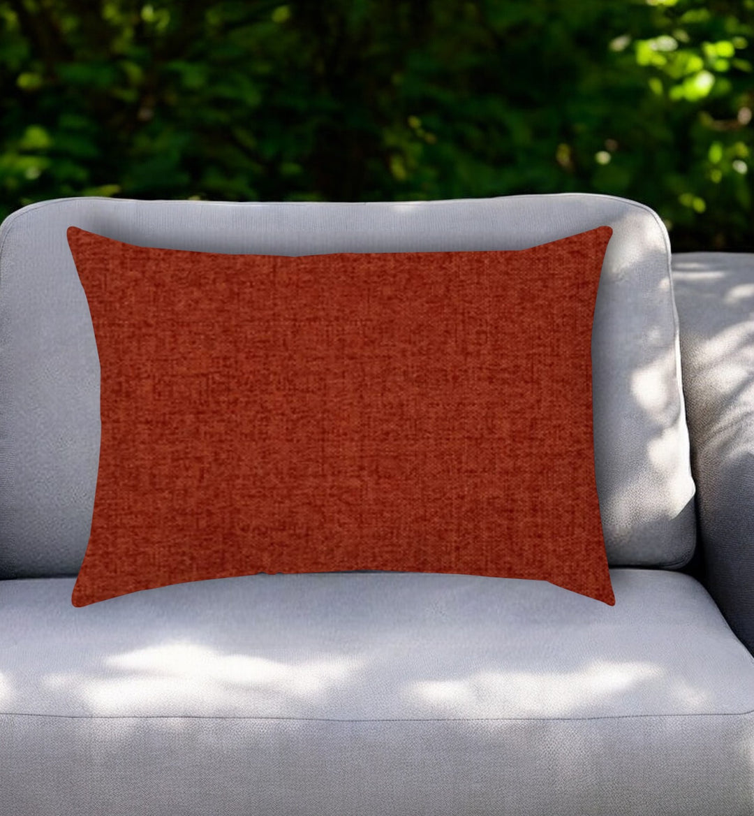 14" X 20" Brick Red Indoor Outdoor Throw Pillow