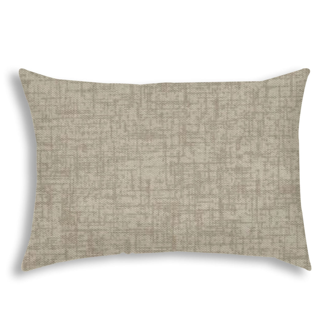 14" X 20" Taupe Indoor Outdoor Throw Pillow