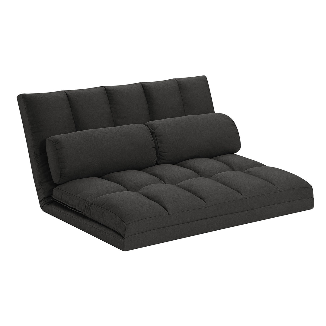 45" Gray Futon Convertible Sleeper Loveseat