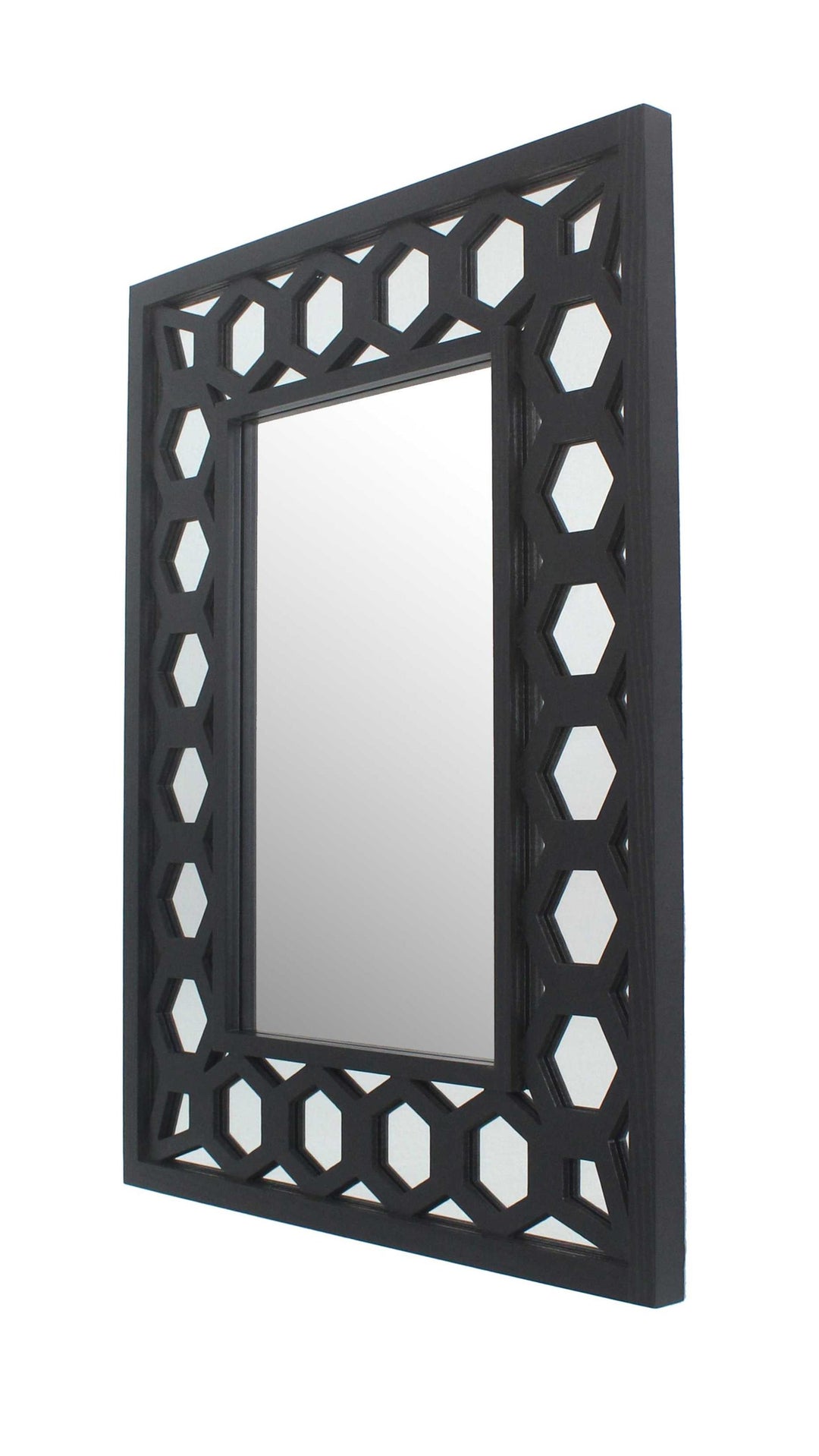 40" Antique Square Accent Mirror Wall Mounted With Frame