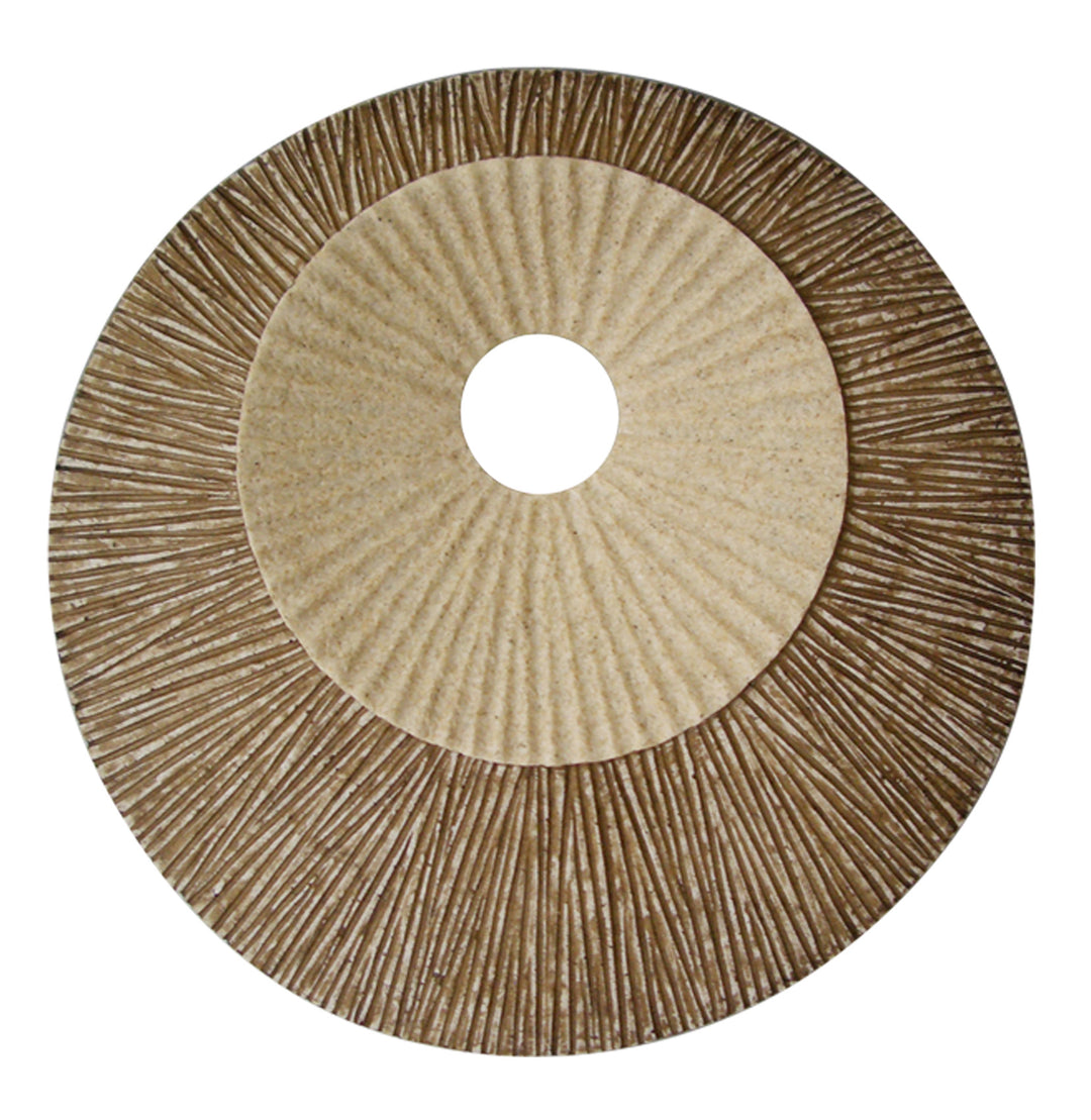 1 X 14 X 14 Brown Round Ribbed Wall Plaque