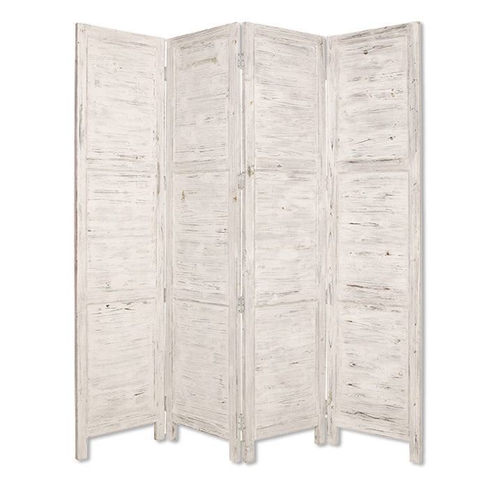 1" X 76" X 84" White Wood Screen