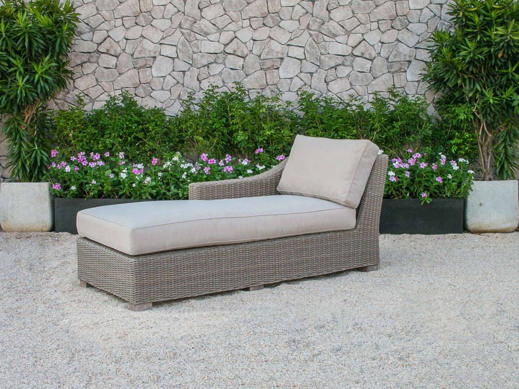 30" Aluminum Wood And Rattan Sectional Sofa Set