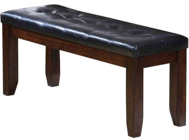 48" X 17" X 20" Black And Espresso Elegant Bench