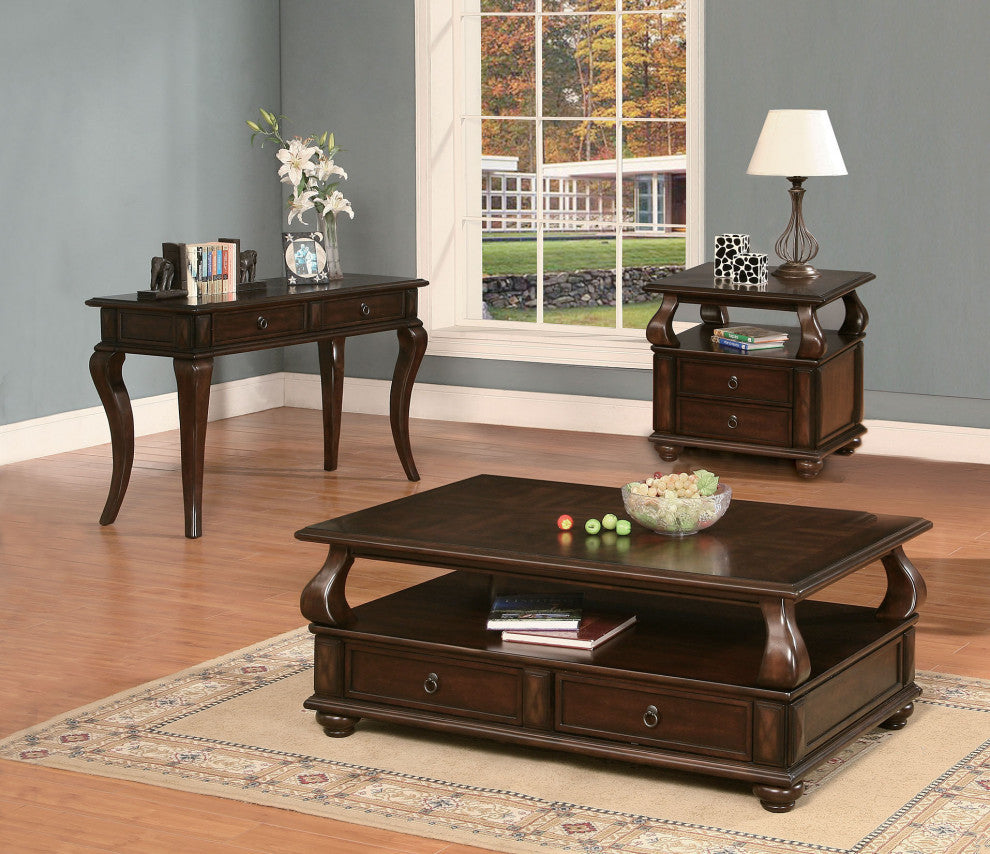 26" X 28" X 26" Walnut Poplar And Basswood End Table