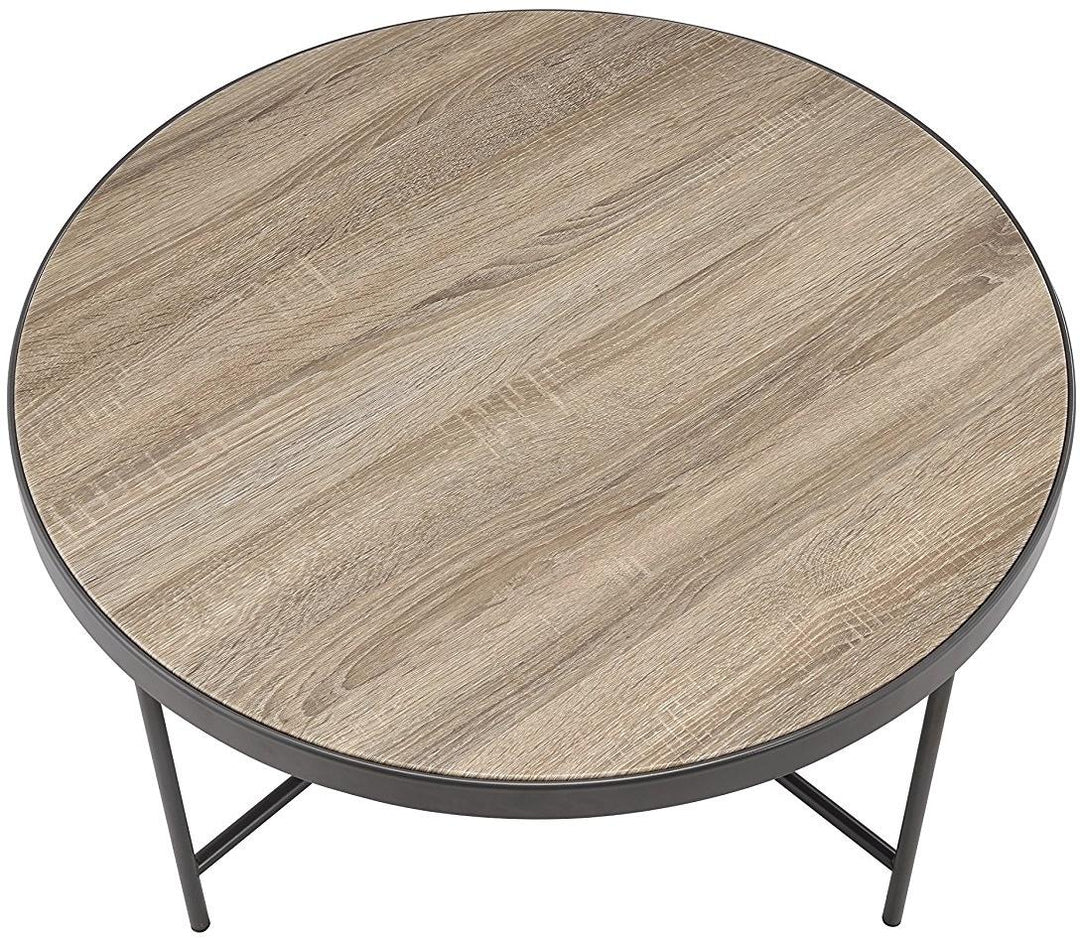 32.3" X 32.3" X 15.75" Weathered Gray Oak Coffee Table