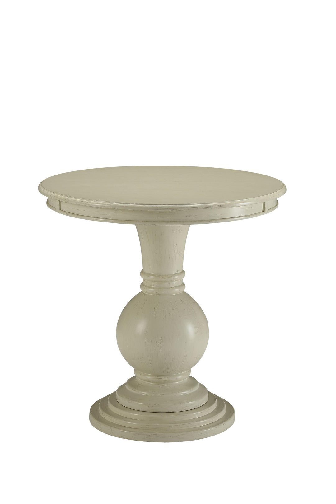 26" White Solid And Manufactured Wood Round End Table