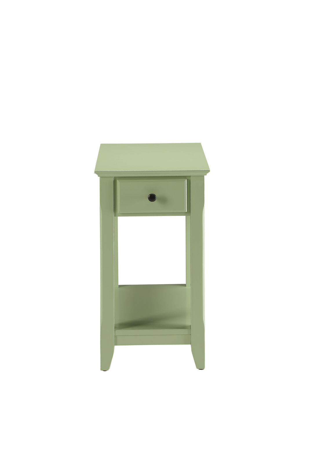 13" Pale Green Solid Manufactured Wood Mirrored End Table