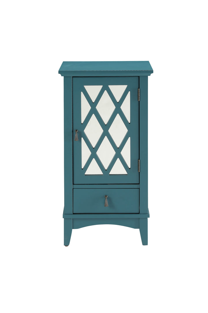 Pop Of Color Teal Accent Cabinet