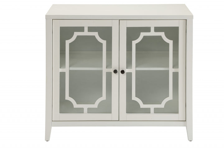 34" X 15.4" X 30" White Mdf Cabinet