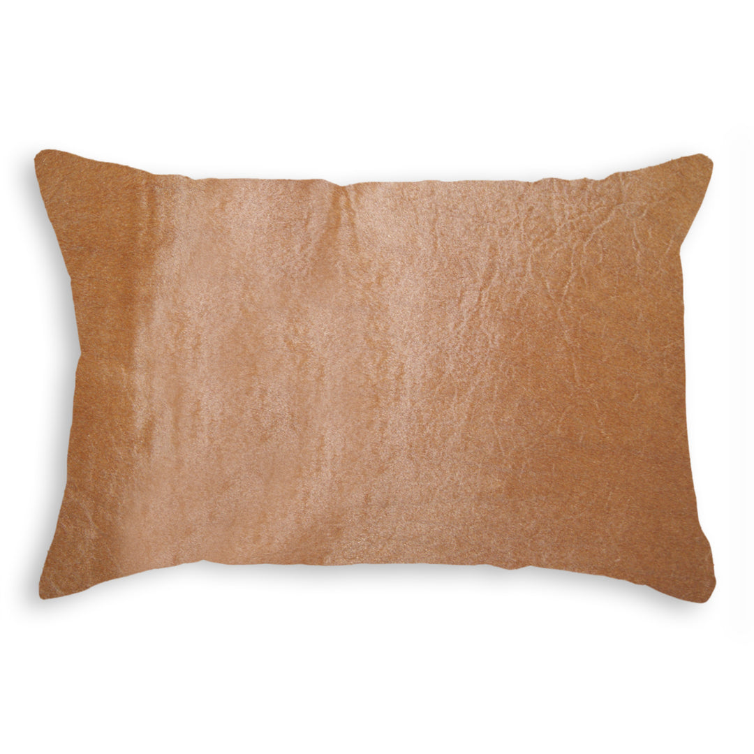 12" X 20" X 5" Tan Cowhide Pillow