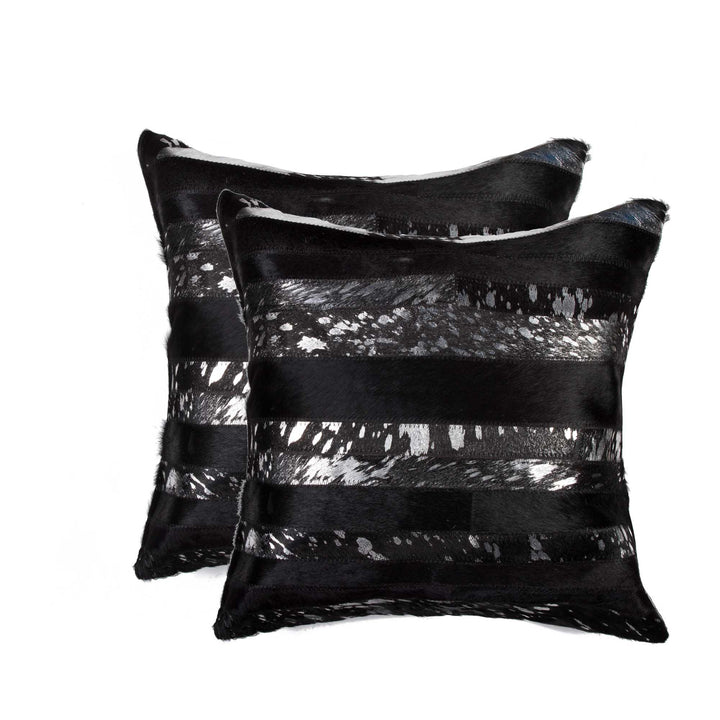 18" X 18" X 5" Gold And Black Pillow 2 Pack