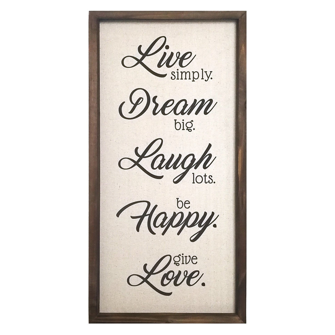 Live Dream Laugh Happy Love Wood And Metal Wall Decor