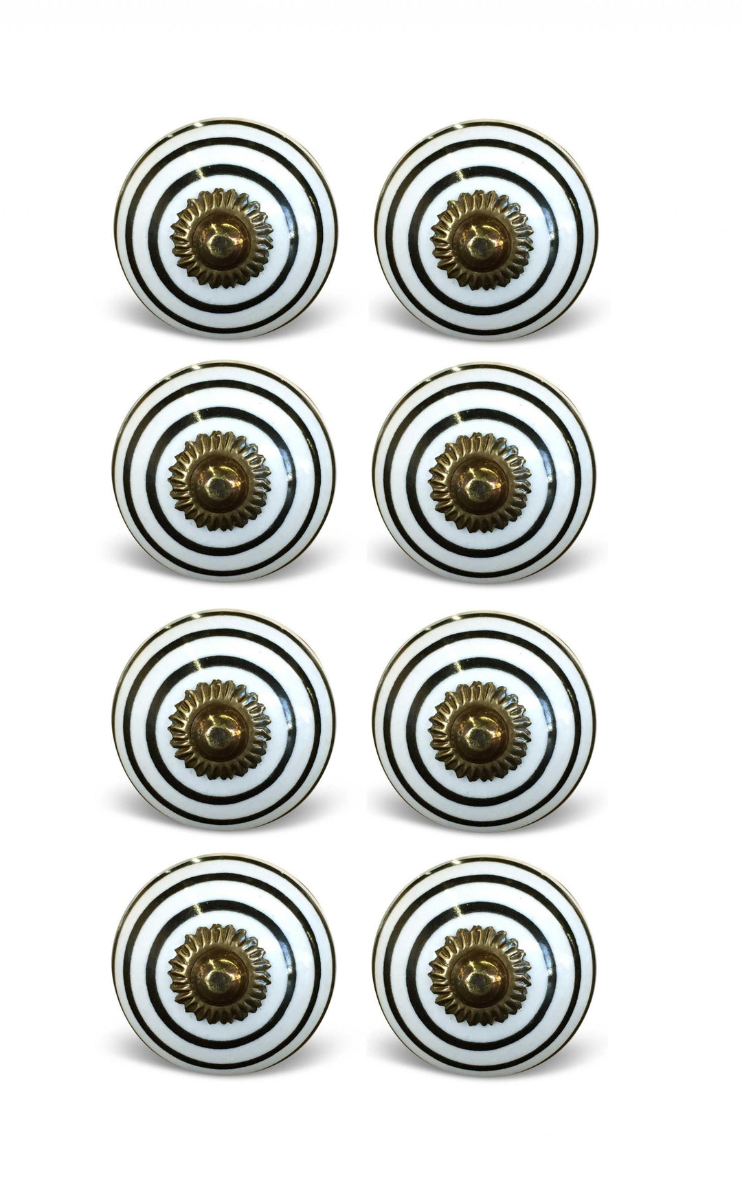 1.5" X 1.5" X 1.5" Hues Of Bronze White And Black Knobs 8 Pack