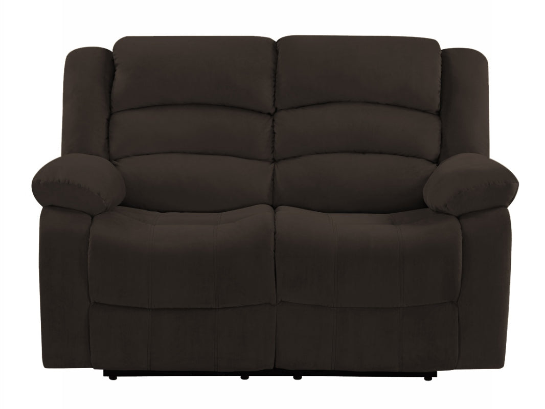 40" Contemporary Brown Fabric Loveseat