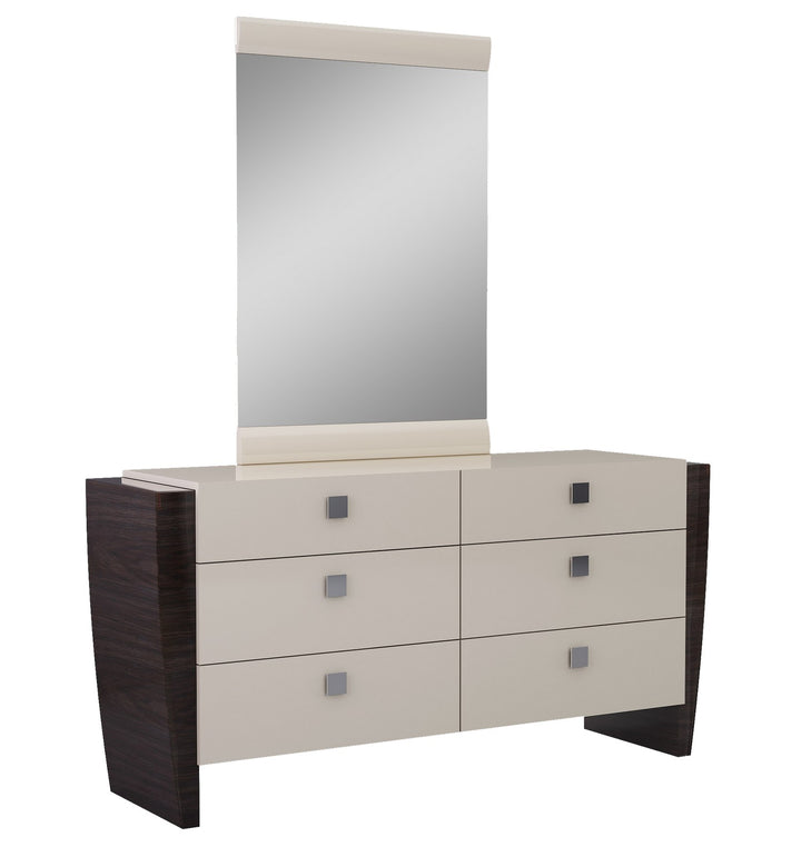 34" Refined Beige High Gloss Dresser