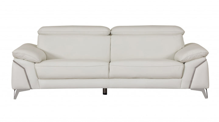 31" Fashionable White Leather Sofa